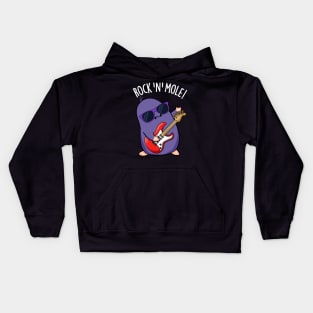 Rock N Mole Funny Animal Pun Kids Hoodie